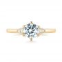 14k Yellow Gold 14k Yellow Gold Custom Diamond Engagement Ring - Top View -  104329 - Thumbnail