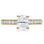 14k Yellow Gold 14k Yellow Gold Custom Diamond Engagement Ring - Top View -  1107 - Thumbnail