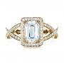 14k Yellow Gold 14k Yellow Gold Custom Diamond Engagement Ring - Top View -  1159 - Thumbnail