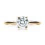 18k Yellow Gold 18k Yellow Gold Custom Diamond Engagement Ring - Top View -  1162 - Thumbnail