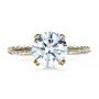 14k Yellow Gold 14k Yellow Gold Custom Diamond Engagement Ring - Top View -  1164 - Thumbnail
