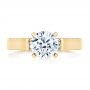 14k Yellow Gold 14k Yellow Gold Custom Diamond Engagement Ring - Top View -  1259 - Thumbnail