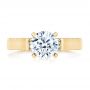 14k Yellow Gold 14k Yellow Gold Custom Diamond Engagement Ring - Top View -  1259 - Thumbnail