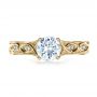 14k Yellow Gold 14k Yellow Gold Custom Diamond Engagement Ring - Top View -  1296 - Thumbnail