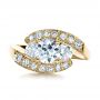 14k Yellow Gold 14k Yellow Gold Custom Diamond Engagement Ring - Top View -  1302 - Thumbnail