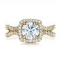 14k Yellow Gold 14k Yellow Gold Custom Diamond Engagement Ring - Top View -  1407 - Thumbnail