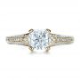 14k Yellow Gold 14k Yellow Gold Custom Diamond Engagement Ring - Top View -  1410 - Thumbnail