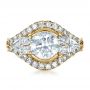 14k Yellow Gold 14k Yellow Gold Custom Diamond Engagement Ring - Top View -  1414 - Thumbnail