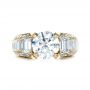 18k Yellow Gold 18k Yellow Gold Custom Diamond Engagement Ring - Top View -  1434 - Thumbnail