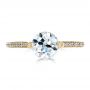 14k Yellow Gold 14k Yellow Gold Custom Diamond Engagement Ring - Top View -  1443 - Thumbnail