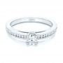  Platinum Platinum Custom Diamond Engagement Ring - Flat View -  102537 - Thumbnail