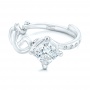  14K Gold Custom Diamond Engagement Ring - Flat View -  102543 - Thumbnail