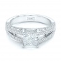 Custom Diamond Engagement Ring - Flat View -  102756 - Thumbnail