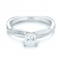  Platinum Platinum Custom Diamond Engagement Ring - Flat View -  103637 - Thumbnail