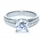  Platinum Platinum Custom Diamond Engagement Ring - Flat View -  1113 - Thumbnail