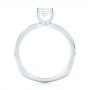 14k White Gold Custom Diamond Engagement Ring - Front View -  103637 - Thumbnail