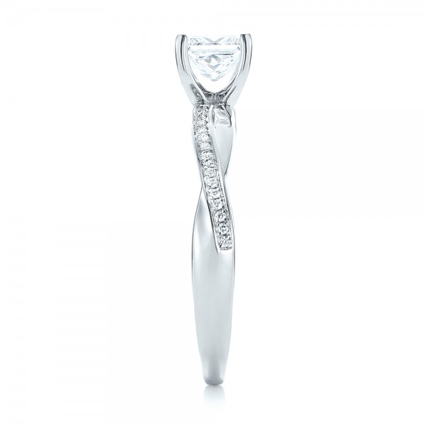  Platinum Platinum Custom Diamond Engagement Ring - Side View -  103637