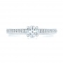  Platinum Platinum Custom Diamond Engagement Ring - Top View -  102537 - Thumbnail