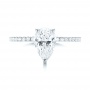 18k White Gold Custom Diamond Engagement Ring - Top View -  103604 - Thumbnail