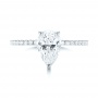 18k White Gold Custom Diamond Engagement Ring - Top View -  103604 - Thumbnail