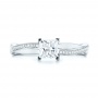  Platinum Platinum Custom Diamond Engagement Ring - Top View -  103637 - Thumbnail