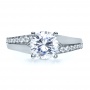  18K Gold Custom Diamond Engagement Ring - Top View -  1113 - Thumbnail