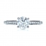  14K Gold Custom Diamond Engagement Ring - Top View -  1426 - Thumbnail