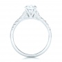  14K Gold Custom Diamond Engagement And Wedding Ring Set - Front View -  102595 - Thumbnail