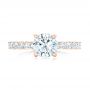 14k Rose Gold 14k Rose Gold Custom Diamond Eternity Engagement Ring - Top View -  102440 - Thumbnail