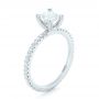 18k White Gold 18k White Gold Custom Diamond Eternity Engagement Ring - Three-Quarter View -  102919 - Thumbnail