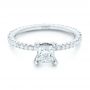 18k White Gold 18k White Gold Custom Diamond Eternity Engagement Ring - Flat View -  102919 - Thumbnail