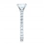 18k White Gold Custom Diamond Eternity Engagement Ring - Side View -  102170 - Thumbnail