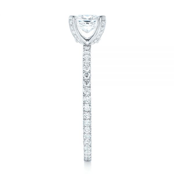  Platinum Custom Diamond Eternity Engagement Ring - Side View -  102919