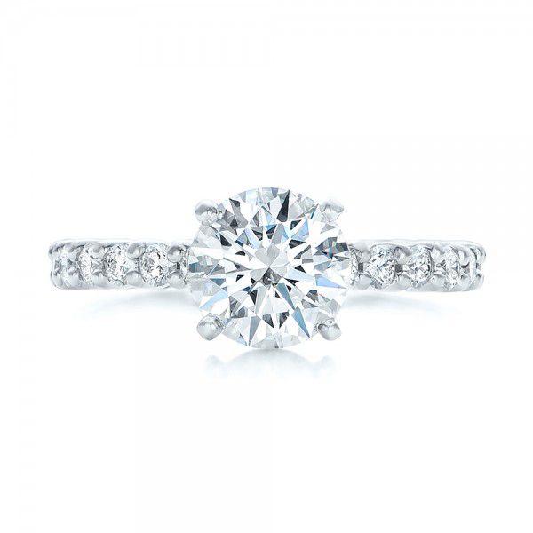  Platinum Platinum Custom Diamond Eternity Engagement Ring - Top View -  102170