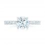 14k White Gold 14k White Gold Custom Diamond Eternity Engagement Ring - Top View -  102440 - Thumbnail