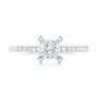 18k White Gold 18k White Gold Custom Diamond Eternity Engagement Ring - Top View -  102919 - Thumbnail