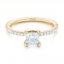 14k Yellow Gold 14k Yellow Gold Custom Diamond Eternity Engagement Ring - Flat View -  102919 - Thumbnail