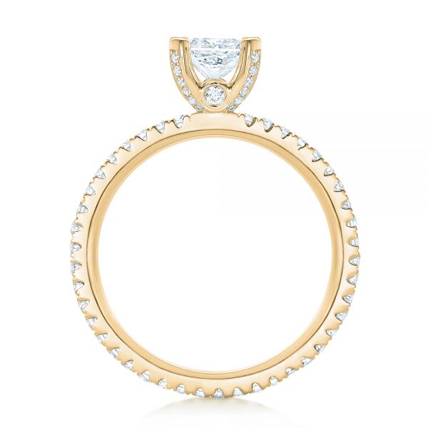 14k Yellow Gold 14k Yellow Gold Custom Diamond Eternity Engagement Ring - Front View - 102919