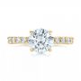 14k Yellow Gold 14k Yellow Gold Custom Diamond Eternity Engagement Ring - Top View -  102170 - Thumbnail