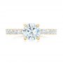 18k Yellow Gold 18k Yellow Gold Custom Diamond Eternity Engagement Ring - Top View -  102440 - Thumbnail