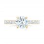 14k Yellow Gold 14k Yellow Gold Custom Diamond Eternity Engagement Ring - Top View -  102440 - Thumbnail