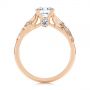 14k Rose Gold 14k Rose Gold Custom Diamond Floral Engagement Ring - Front View -  105821 - Thumbnail