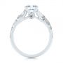  Platinum Platinum Custom Diamond Floral Engagement Ring - Front View -  105821 - Thumbnail