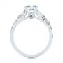 18k White Gold 18k White Gold Custom Diamond Floral Engagement Ring - Front View -  105821 - Thumbnail