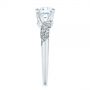  Platinum Platinum Custom Diamond Floral Engagement Ring - Side View -  105821 - Thumbnail