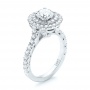 Custom Diamond Halo Engagement Ring - Three-Quarter View -  103018 - Thumbnail