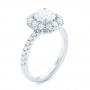 14k White Gold 14k White Gold Custom Diamond Halo Engagement Ring - Three-Quarter View -  103588 - Thumbnail