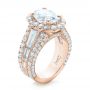 14k Rose Gold 14k Rose Gold Custom Diamond Halo Engagement Ring - Three-Quarter View -  102156 - Thumbnail