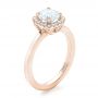 14k Rose Gold 14k Rose Gold Custom Diamond Halo Engagement Ring - Three-Quarter View -  102460 - Thumbnail