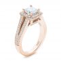 18k Rose Gold Custom Diamond Halo Engagement Ring